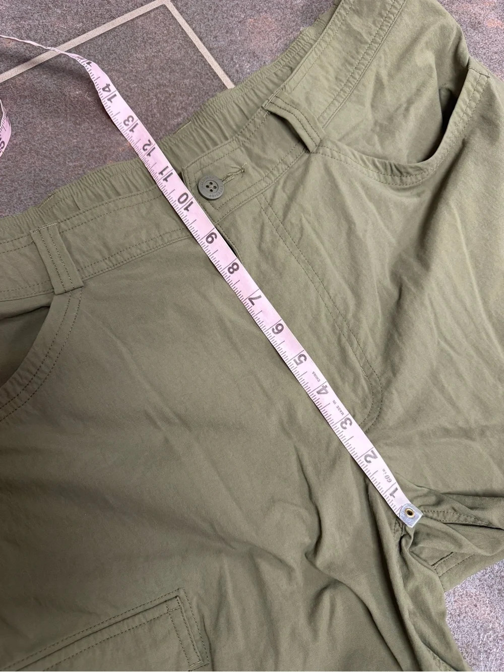 REI Co-Op Zip-Off Hiking Pants Convertible Cargo Utility Mens Green 42W x 30L